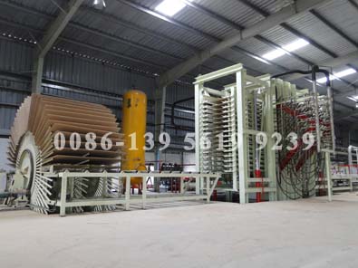 particle board production line hot press